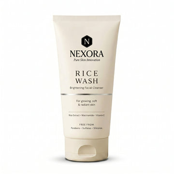 NEXORA Rice Wash – Brightening Facial Cleanser with Rice Extract & Niacinamide